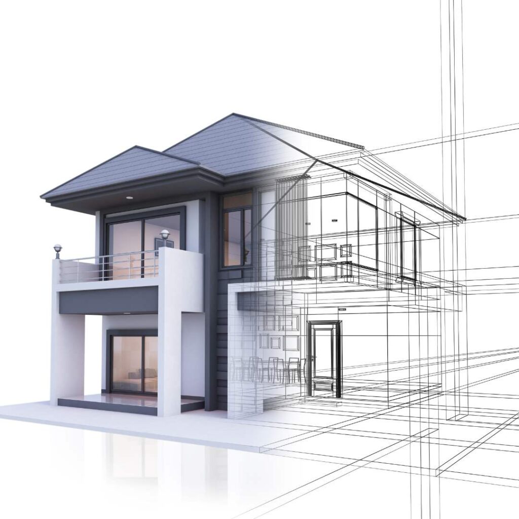 Pencil engineering drawing into AI Image